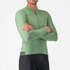 Maglia maniche lunghe Castelli Espresso Thermal - Verde chiaro