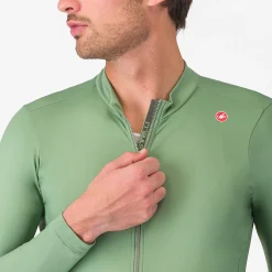 Maglia maniche lunghe Castelli Espresso Thermal - Verde chiaro