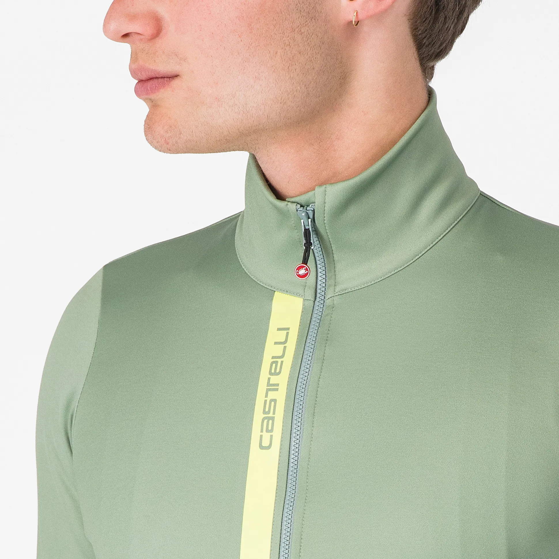Maglia maniche lunghe Castelli Entrata - Verde giallo