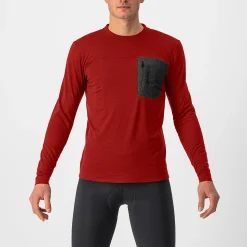 Maglia maniche lunghe Castelli Unlimited Merino - Rosso