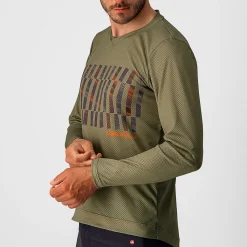 Maglia maniche lunghe Castelli Trail Tech Tee - Verde scuro