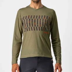 Maglia maniche lunghe Castelli Trail Tech Tee - Verde scuro