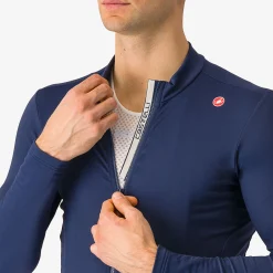 Maglia maniche lunghe Castelli Espresso Thermal - Blu