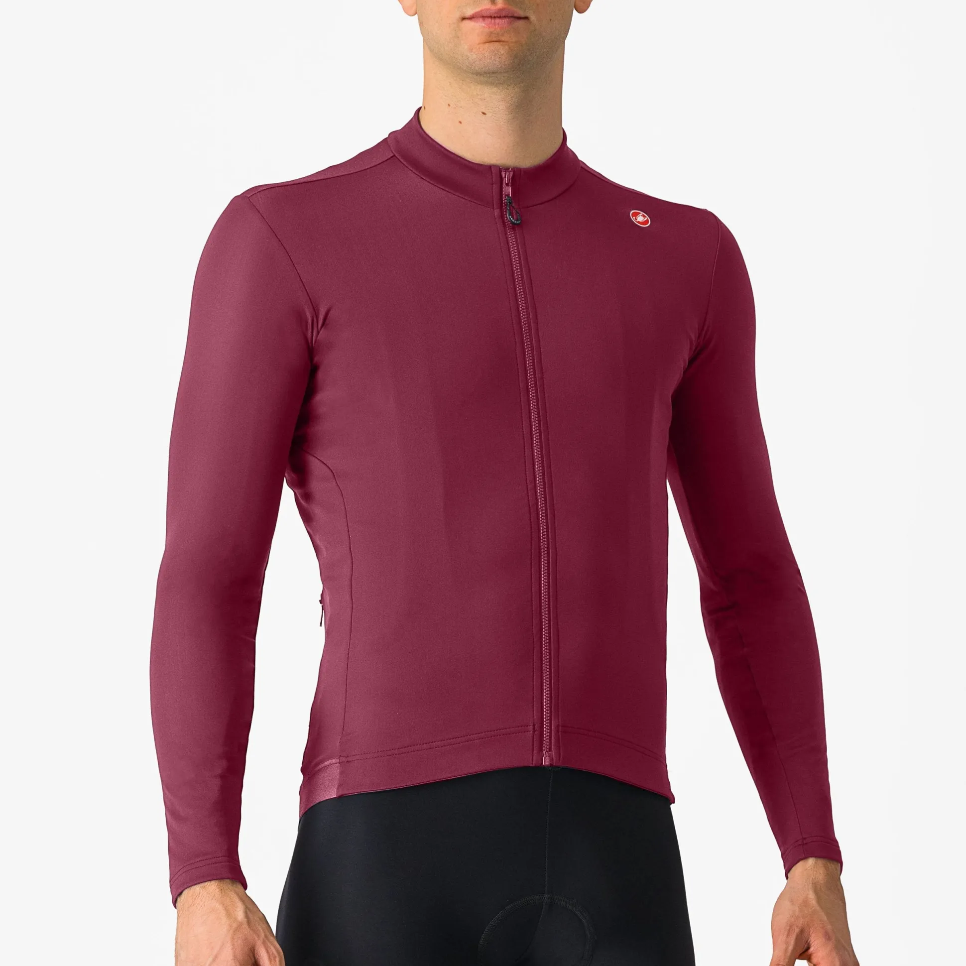 Maglia maniche lunghe Castelli Espresso Thermal - Bordeaux