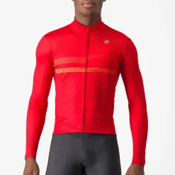 Maglia maniche lunghe Castelli Collapse - Rosso