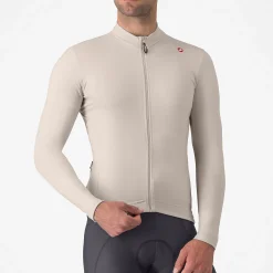 Maglia maniche lunghe Castelli Espresso Thermal - Beige