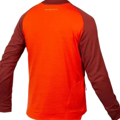 Maglia maniche lunghe Endura Singletrack Fleece - Rosso