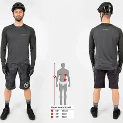 Maglia maniche lunghe Endura SingleTrack - Nero