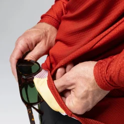 Maglia maniche lunghe Gobik Terrain Rooibos - Rosso