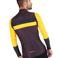 Maglia maniche lunghe Nalini Stelvio - Bordeaux giallo