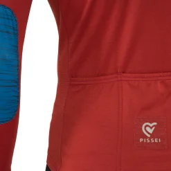 Maglia maniche lunghe Pissei Lana Montalcino - Rosso blu