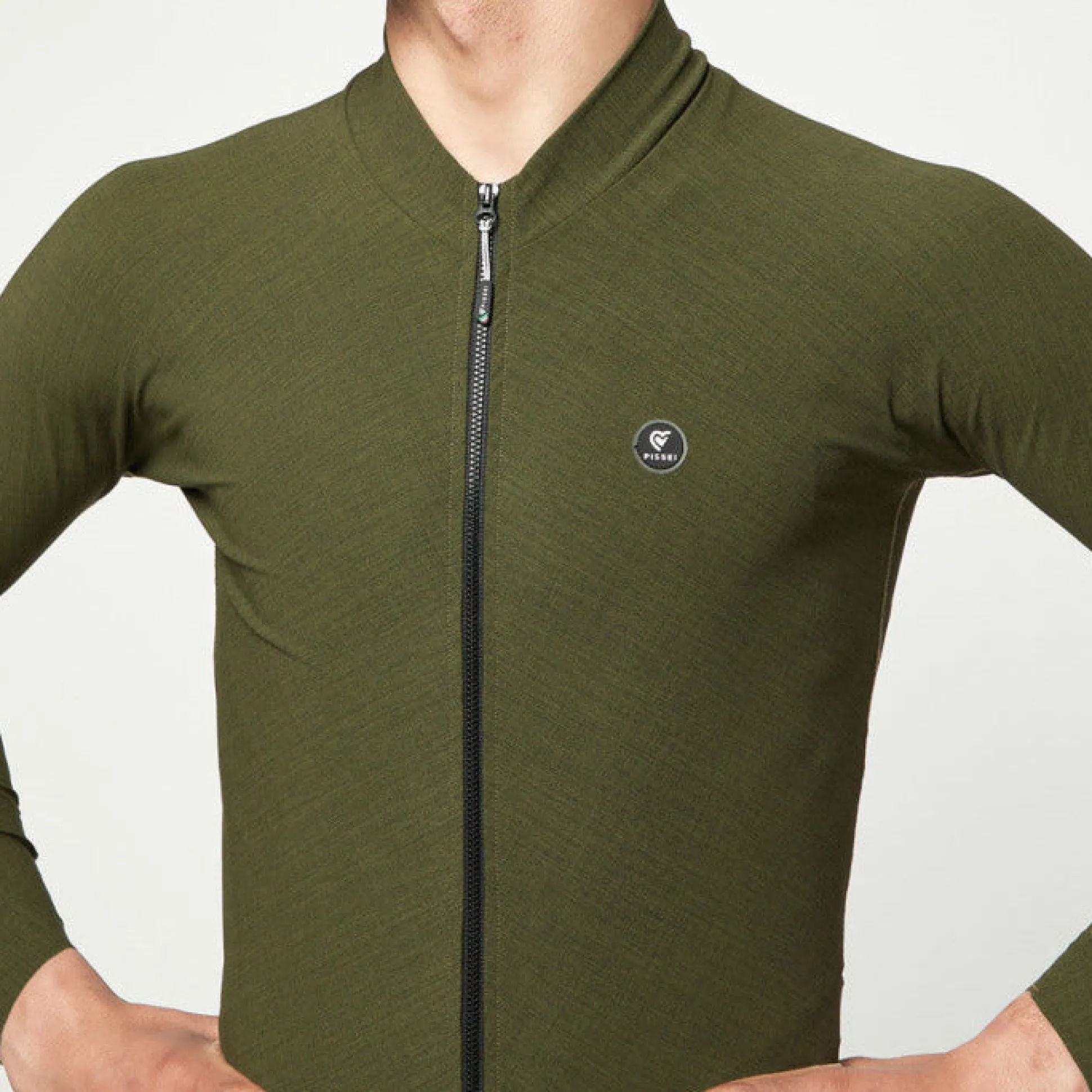 Maglia maniche lunghe Pissei Primapelle - Verde melange
