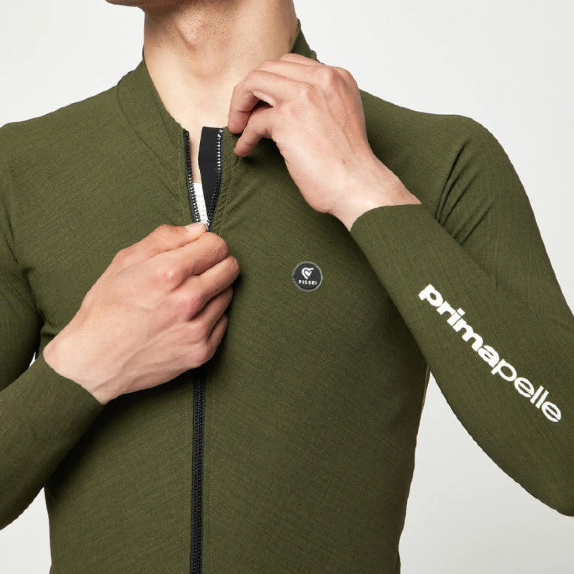 Maglia maniche lunghe Pissei Primapelle - Verde melange