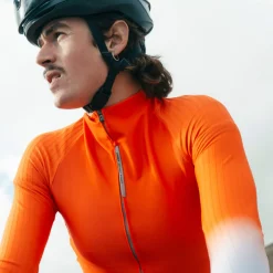 Maglia maniche lunghe Q36.5 Gregarius Hybrid Collar Fade - Orange