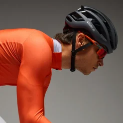 Maglia maniche lunghe Q36.5 Gregarius Hybrid Collar Fade - Orange