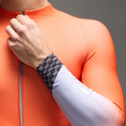 Maglia maniche lunghe Q36.5 Gregarius Hybrid Collar Fade - Orange