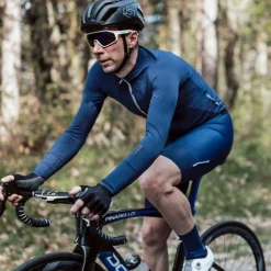 Maglia maniche lunghe Q36.5 L1 Pinstripe X - Blu