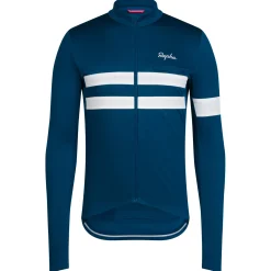 Maglia maniche lunghe Rapha Brevet - Blu bianco