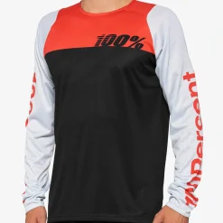 Maglia maniche lunghe 100% R-Core - Nero rosso