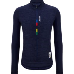 Maglia maniche lunghe Santini UCI Official Pure - Blu