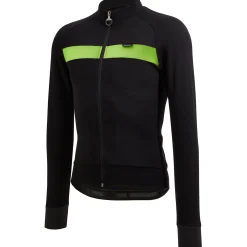 Maglia maniche lunghe Santini Adapt Wool - Verde