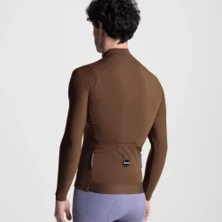 Maglia maniche lunghe Santini Ready To Ride - Marrone