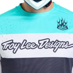 Maglia maniche lunghe Troy Lee Designs Yo Moto - Nero azzurro