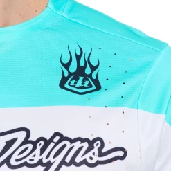 Maglia maniche lunghe Troy Lee Designs Yo Moto - Nero azzurro