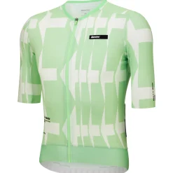 Maglia Santini Mads Pedersen Momentum Series - Verde bianco