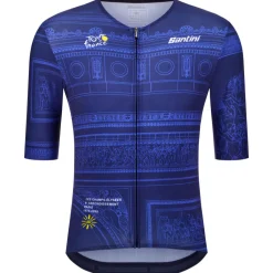 Maglia Santini Tour de France Arc de Triomphe - Blu
