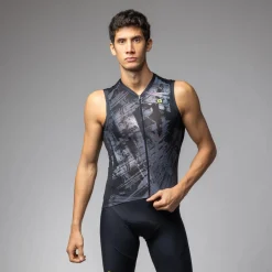 Maglia senza maniche Ale PR-E Mirror - Nero