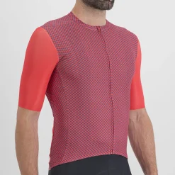 Maglia Sportful Checkmate - Rosso viola