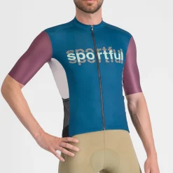 Maglia Sportful Supergiara Logo - Petrolio