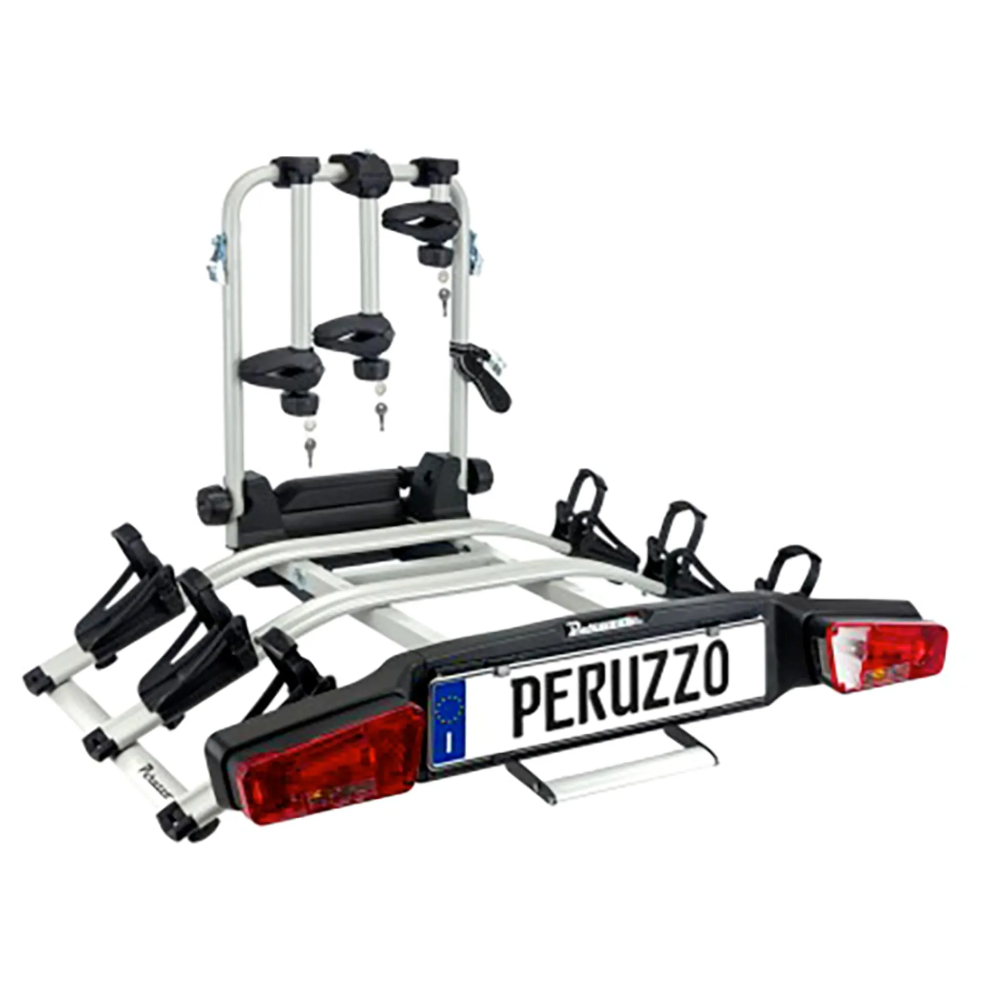 Portabici Peruzzo Zephyr per 3 biciclette per gancio traino