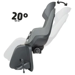 Seggiolino posteriore Bobike Go Maxi Carrier Reclinable - Grigio