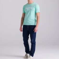 T-Shirt Bianchi Milano Fan - Celeste