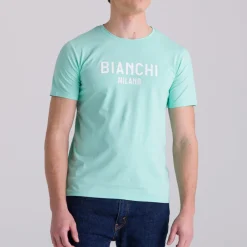 T-Shirt Bianchi Milano Fan - Celeste