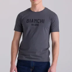 T-Shirt Bianchi Milano Fan - Grigio
