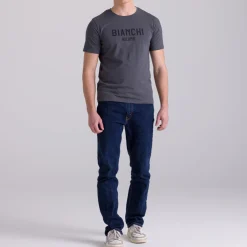 T-Shirt Bianchi Milano Fan - Grigio
