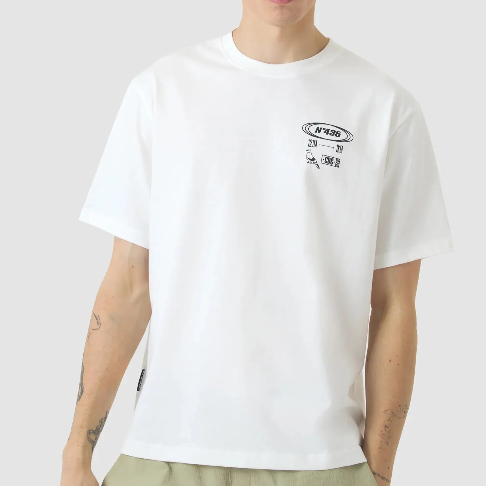 T-Shirt Cafe du Cycliste Col Paris - Bianco