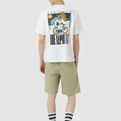 T-Shirt Cafe du Cycliste Col Paris - Bianco