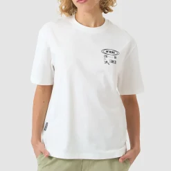 T-Shirt Cafe du Cycliste Col Paris - Bianco