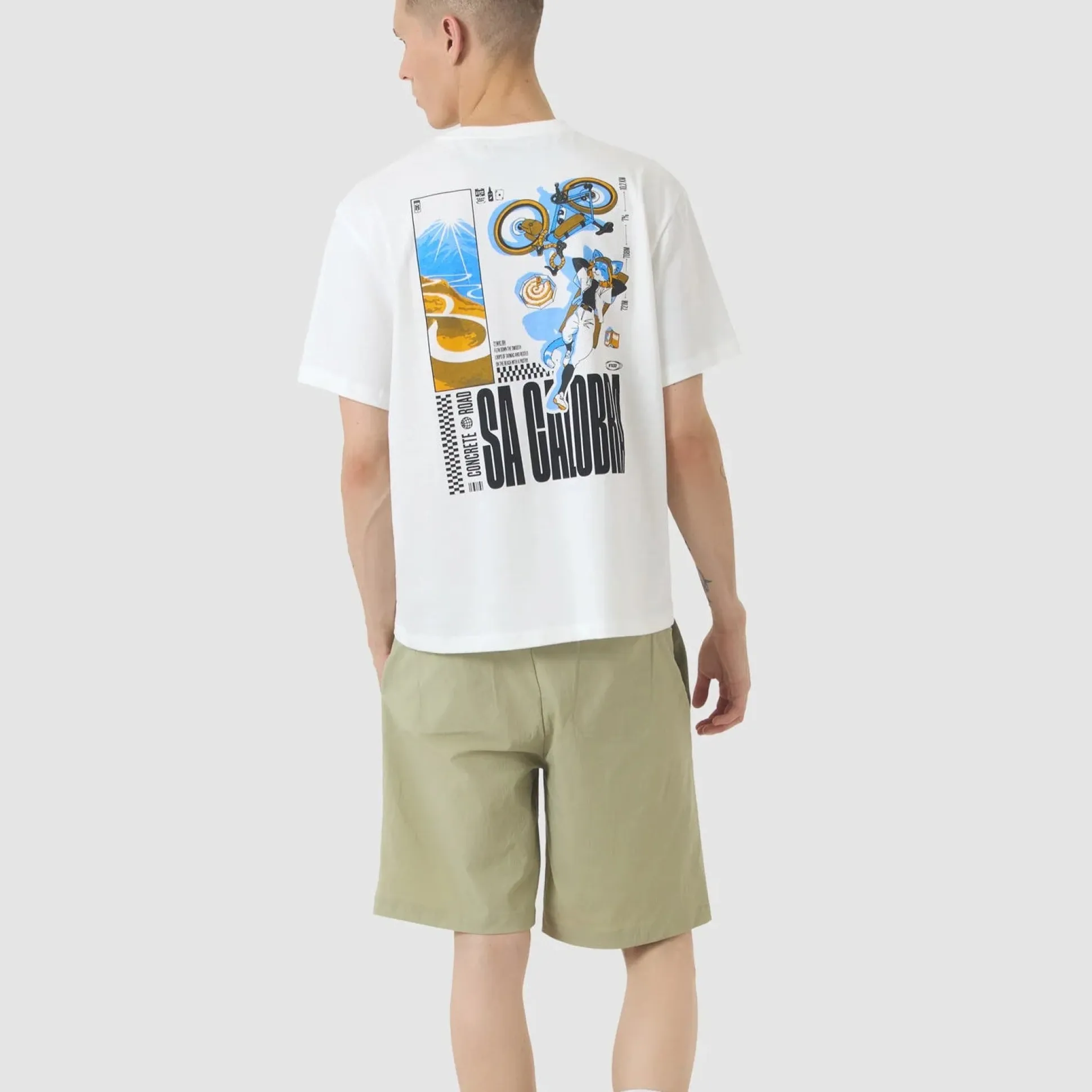 T-Shirt Cafe du Cycliste Col Sa Calobra - Bianco