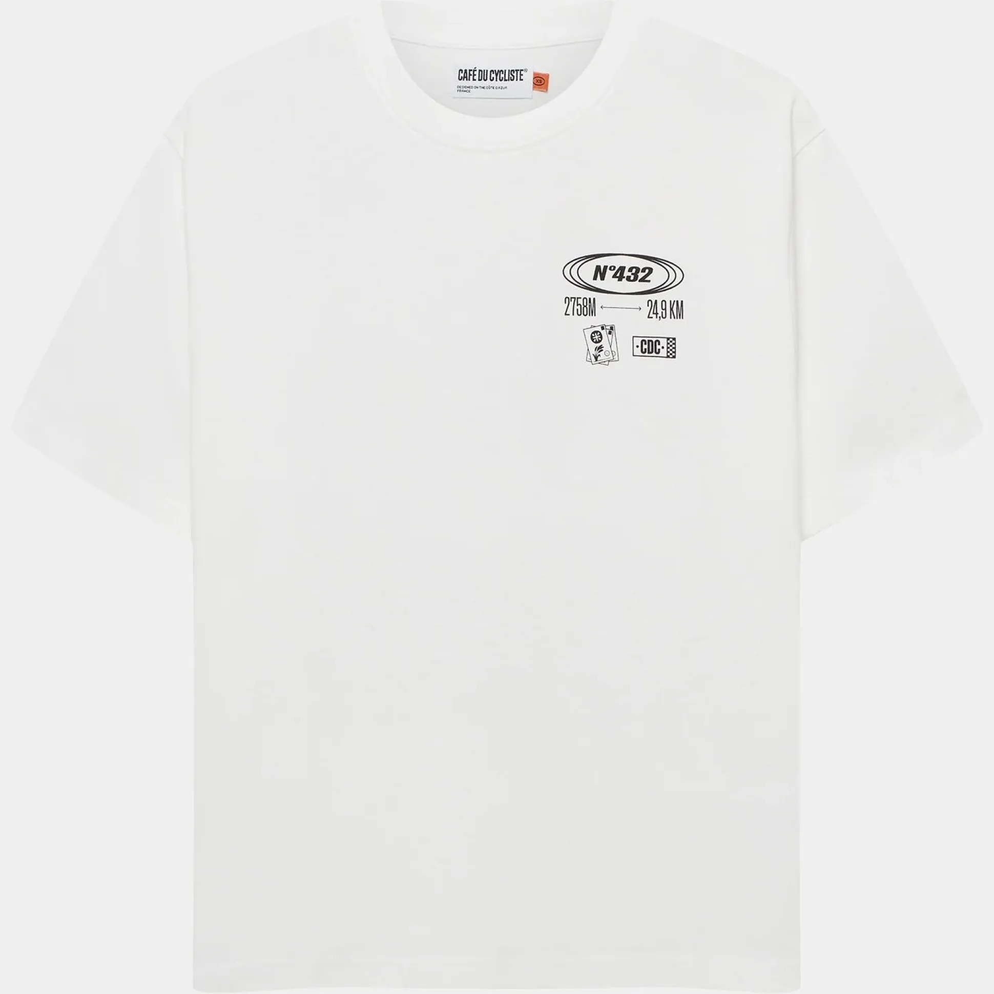 T-Shirt Cafe du Cycliste Col Stelvio - Bianco