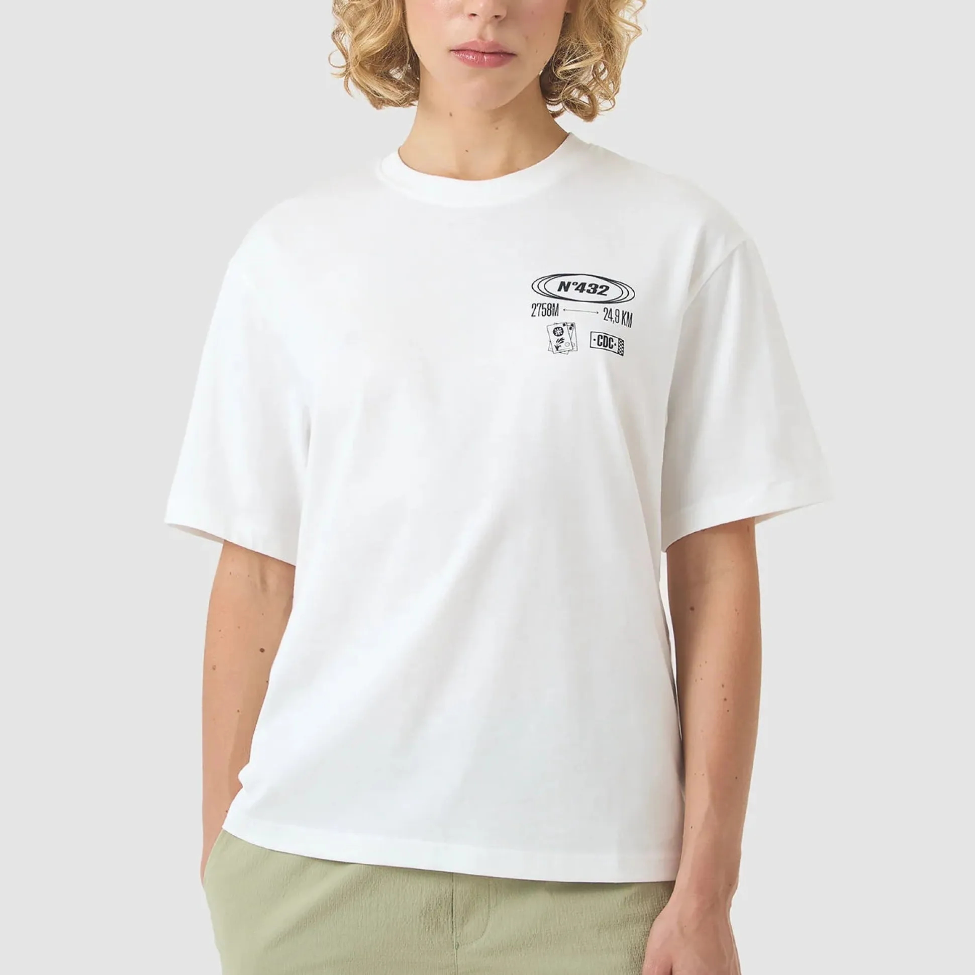 T-Shirt Cafe du Cycliste Col Stelvio - Bianco