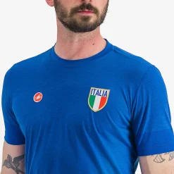 T-Shirt Castelli Italia Merino - Blu