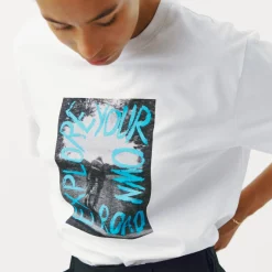 T-Shirt Pas Normal Studios Off-Race Graphic - Bianco