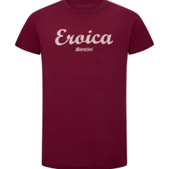 T-Shirt Santini Eroica Cipressi - Bordeaux