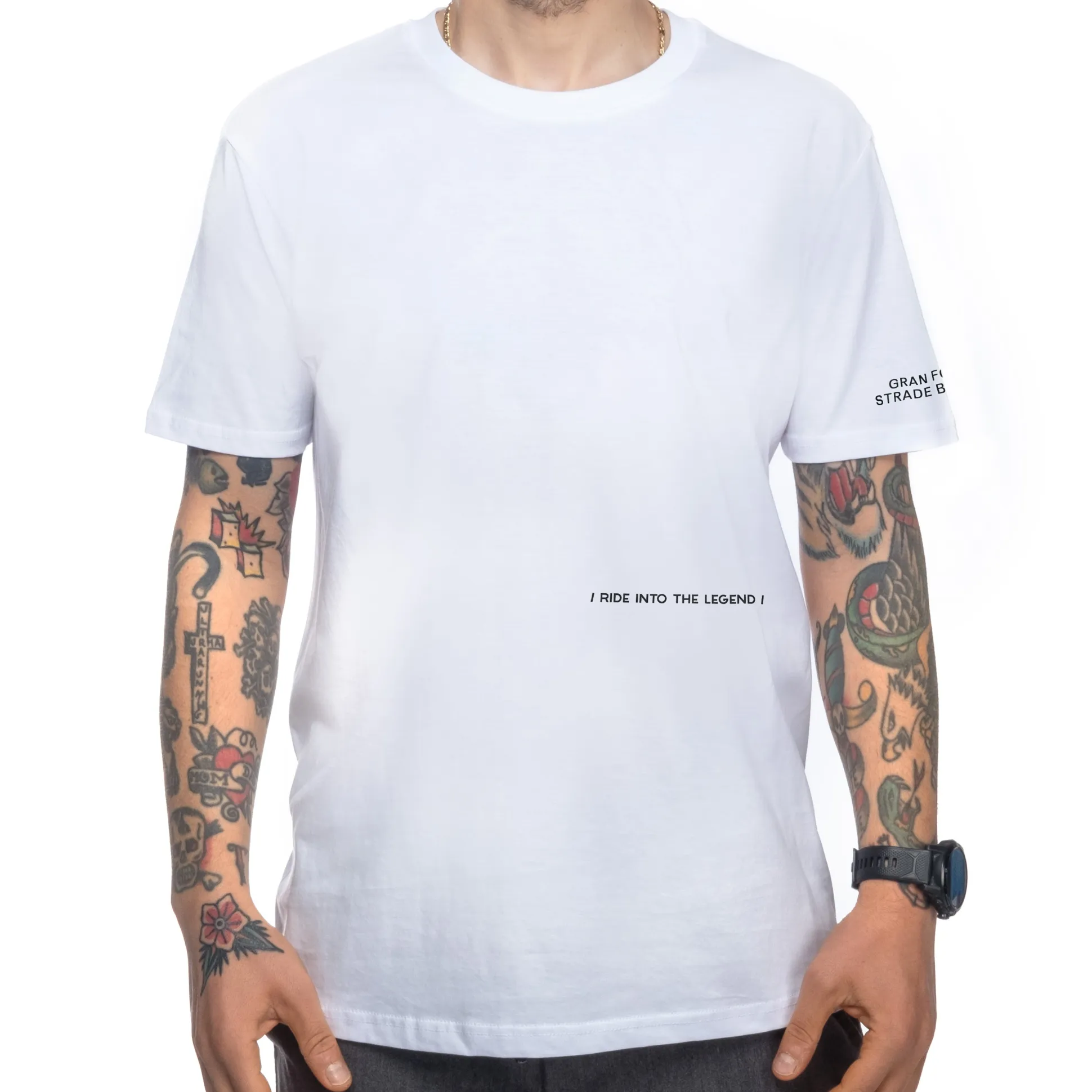 T-Shirt Strade Bianche Ride into the legend - Bianco
